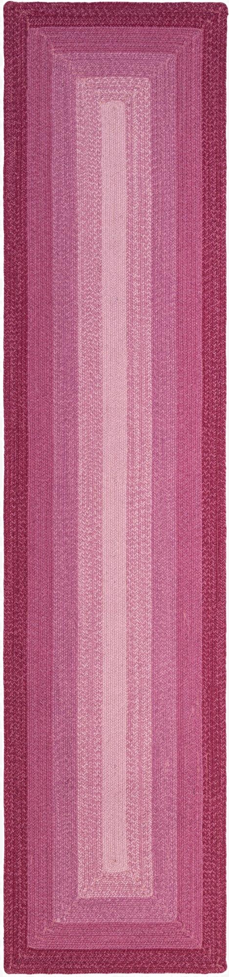  2' 7 x 12'  Hand Hand Braided Wool Runner Rug