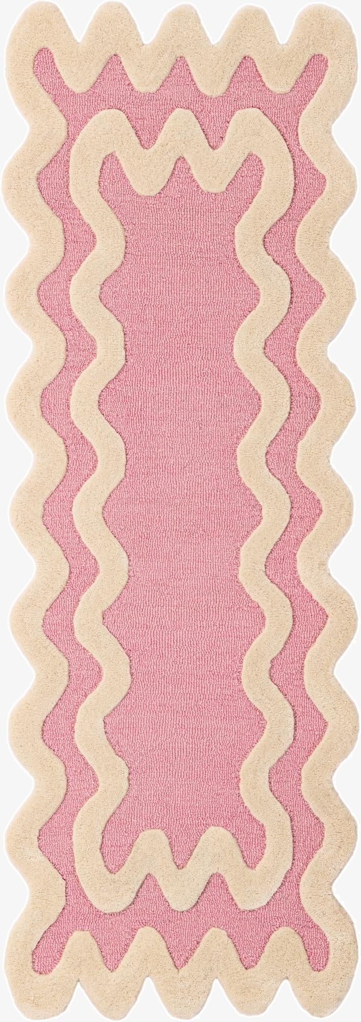  2' x 6' 1 Happy Rugs Wiggles Wool Runner