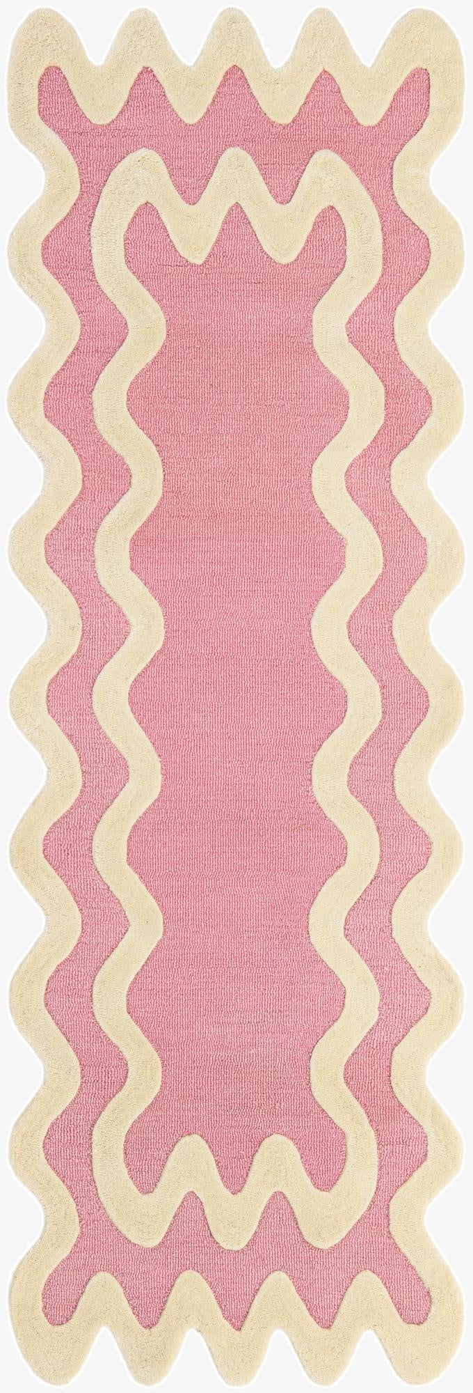  2' 7 x 8' Happy Rugs Wiggles Wool Runner