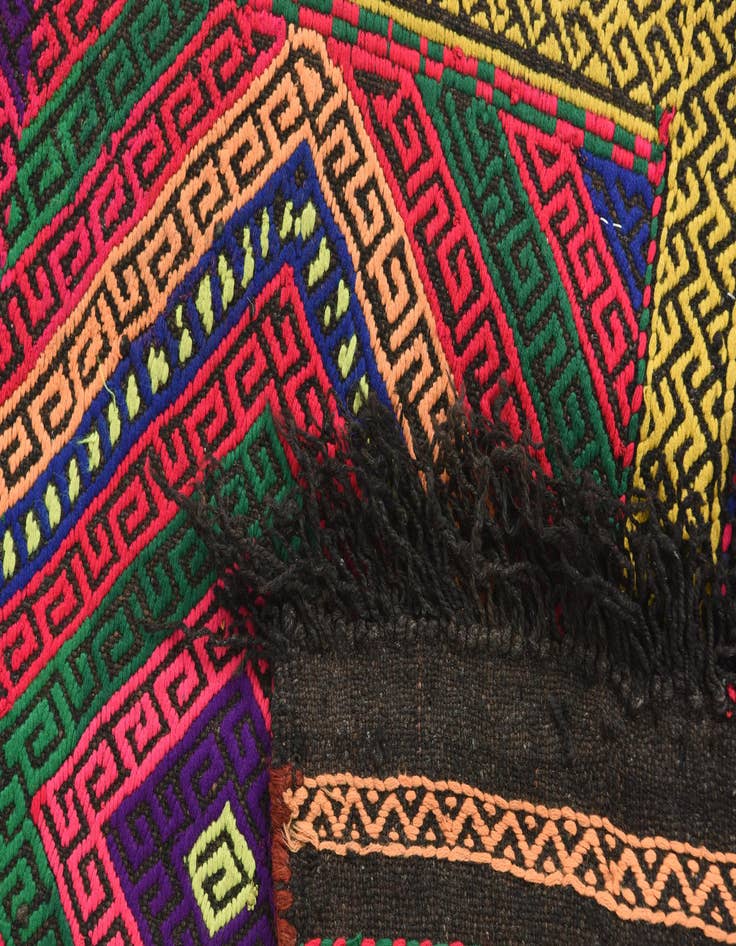 Detail image of  1' 10 x 7' 5  Hand Knotted Kilim Fars Persian Wool Runner Rug