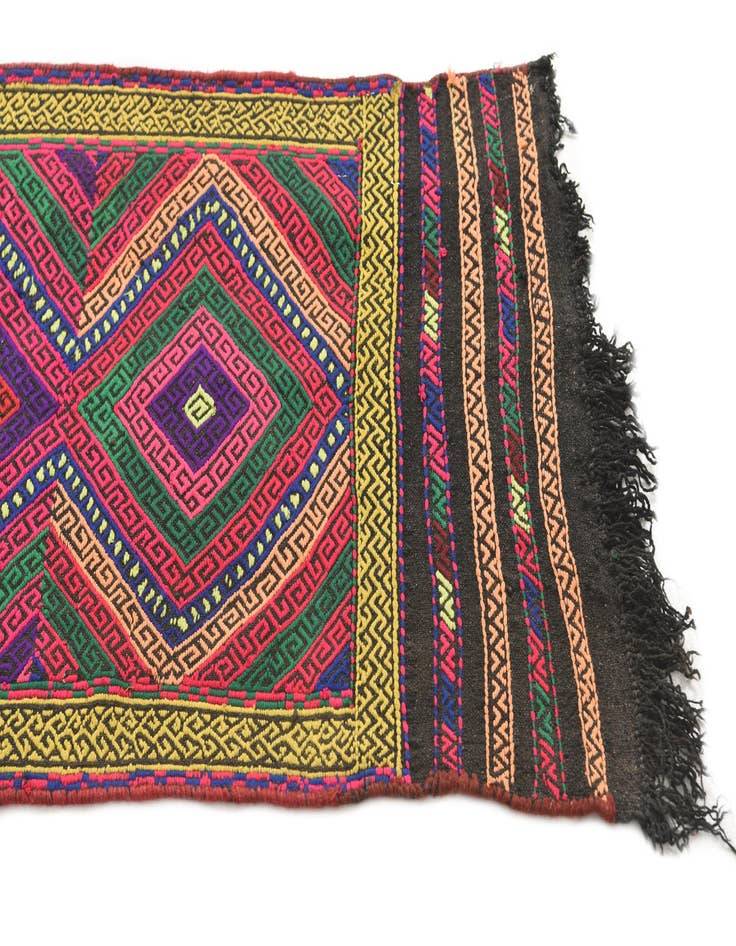 Detail image of  1' 10 x 7' 5  Hand Knotted Kilim Fars Persian Wool Runner Rug