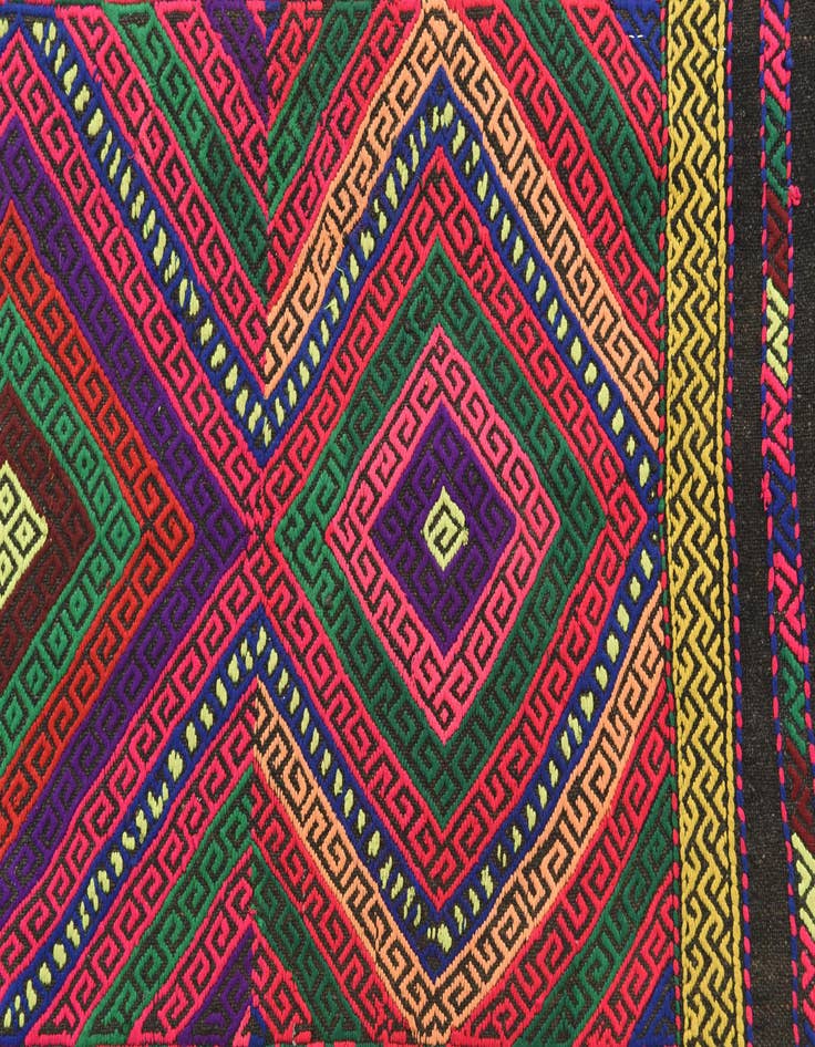 Detail image of  1' 10 x 7' 5  Hand Knotted Kilim Fars Persian Wool Runner Rug