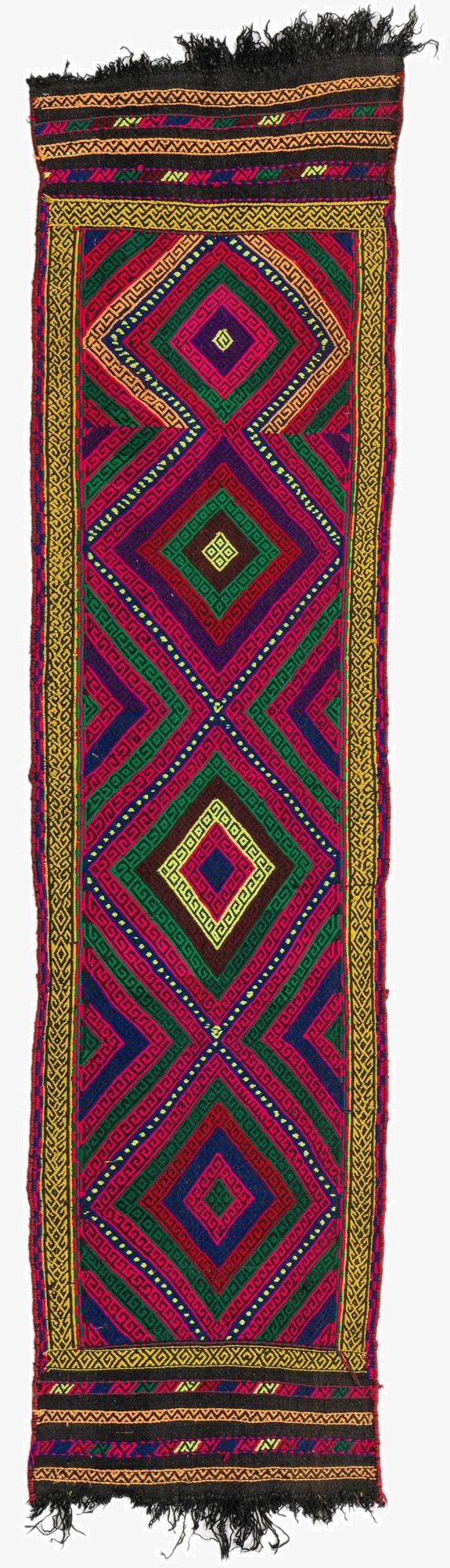  1' 10 x 7' 5  Hand Knotted Kilim Fars Persian Wool Runner Rug