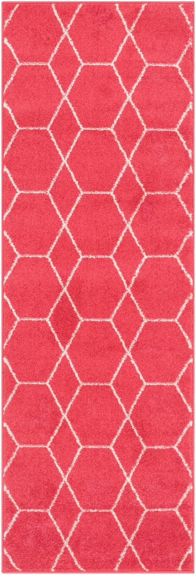  2' x 6' Lattice Frieze Runner Rug