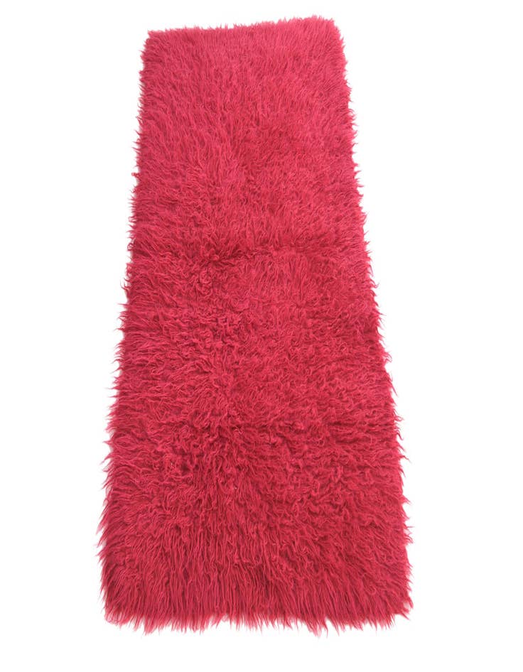 Detail image of  2' 4 x 4' 3  Hand Knotted Moroccan Wool Runner Rug