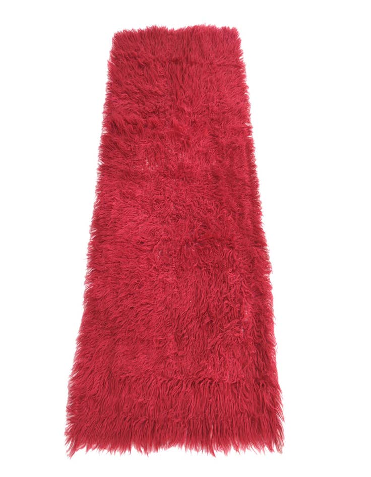 Detail image of  2' 5 x 4' 6  Hand Knotted Moroccan Wool Runner Rug