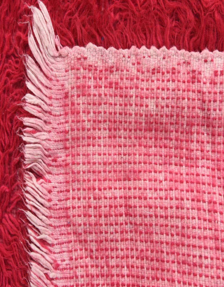 Detail image of  2' 5 x 4' 6  Hand Knotted Moroccan Wool Runner Rug