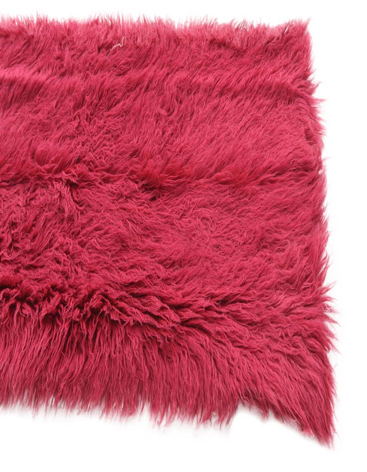 Detail image of  2' 4 x 4' 7  Hand Knotted Moroccan Wool Runner Rug