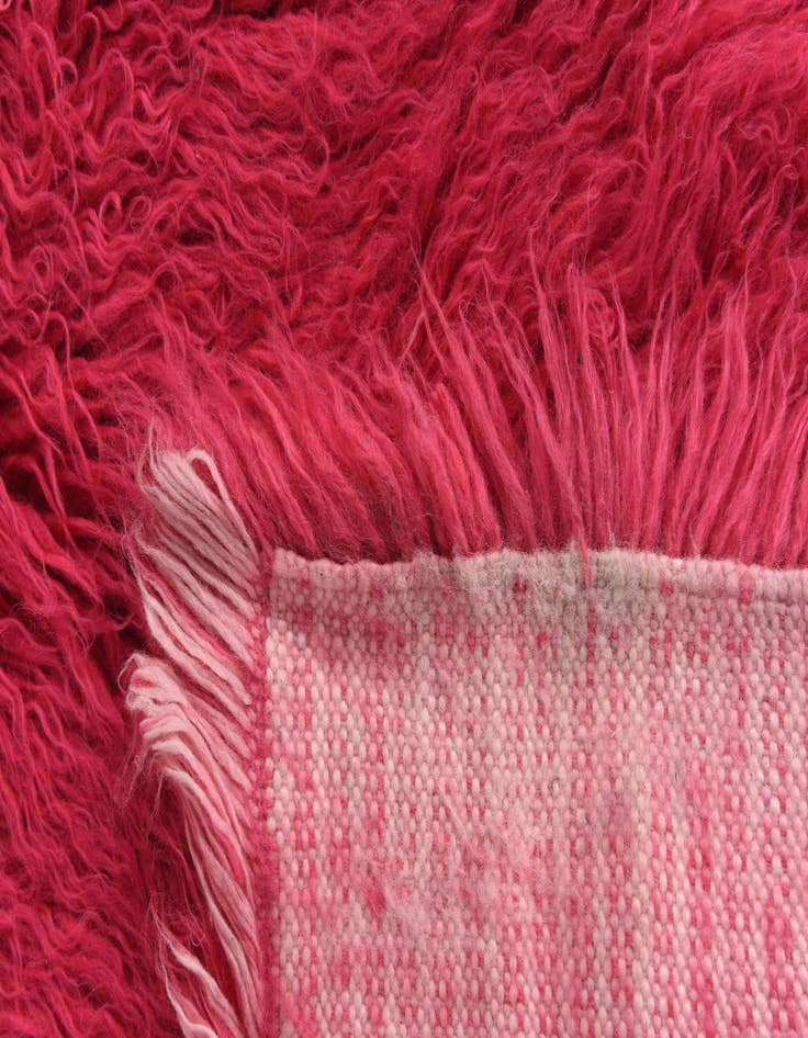 Detail image of  2' 4 x 4' 7  Hand Knotted Moroccan Wool Runner Rug