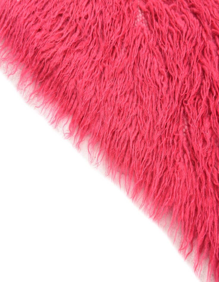 Detail image of  2' 4 x 4' 7  Hand Knotted Moroccan Wool Runner Rug