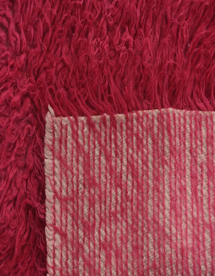 Detail image of  2' 3 x 4' 4  Hand Knotted Moroccan Wool Runner Rug