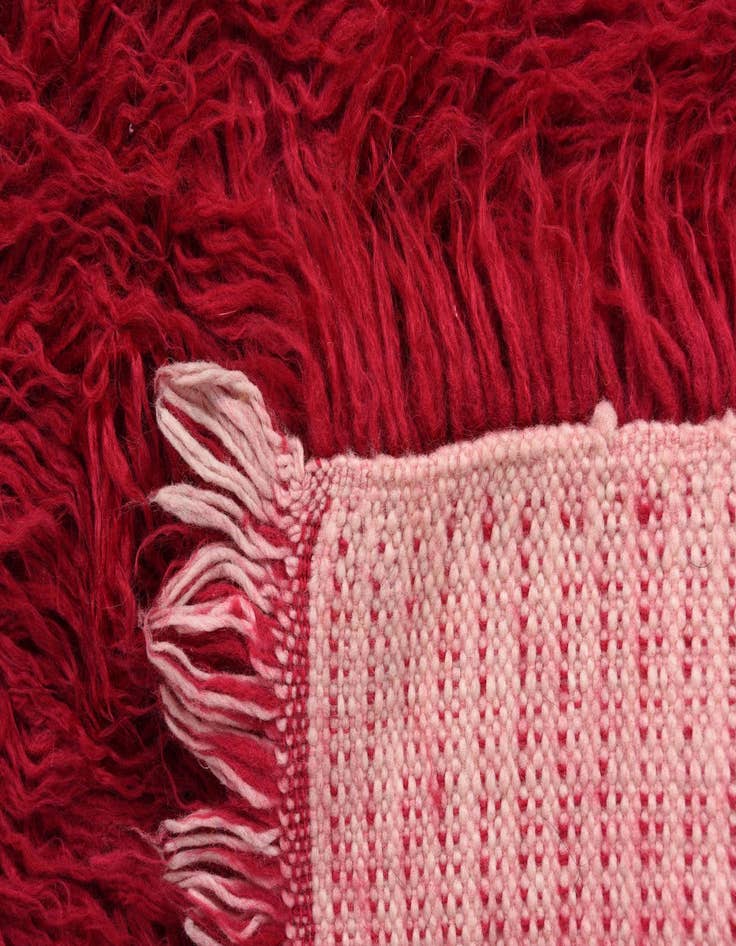 Detail image of  2' 4 x 4' 9  Hand Knotted Moroccan Wool Runner Rug