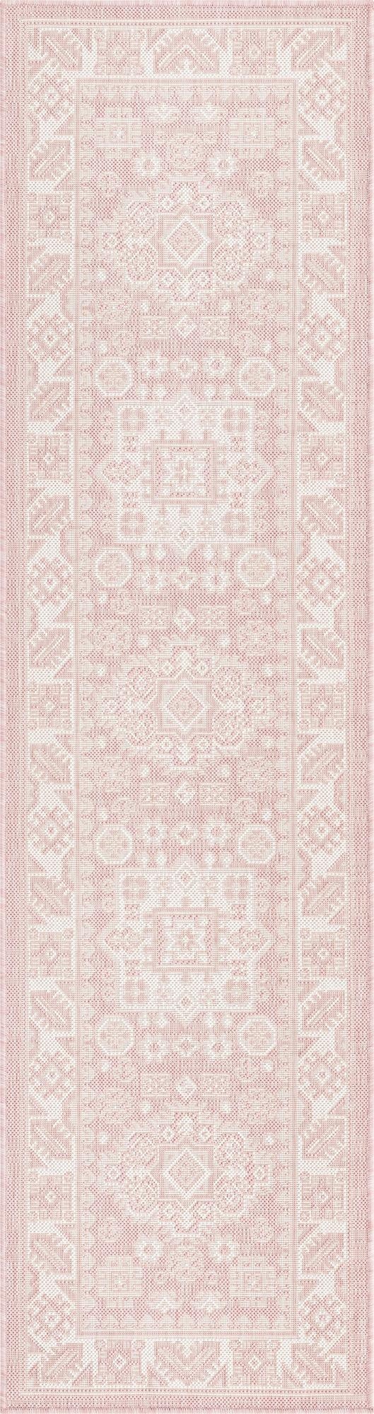  2' x 8'  Washable Aztec Indoor / Outdoor Runner Rug