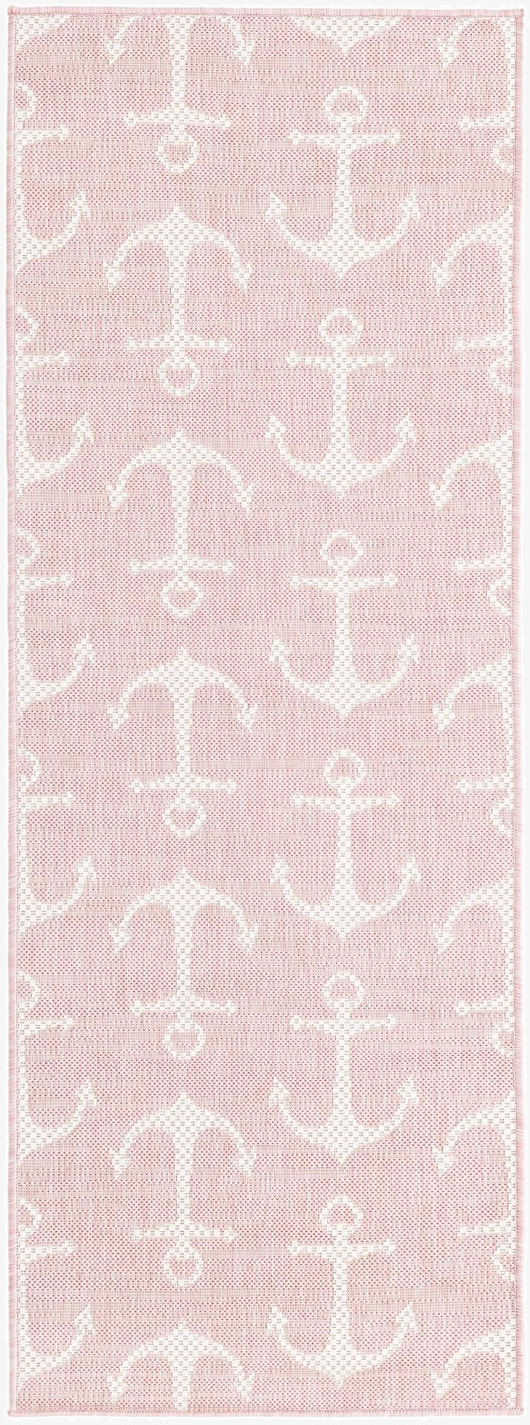  2' x 6'  Washable Coastal Indoor / Outdoor Runner Rug