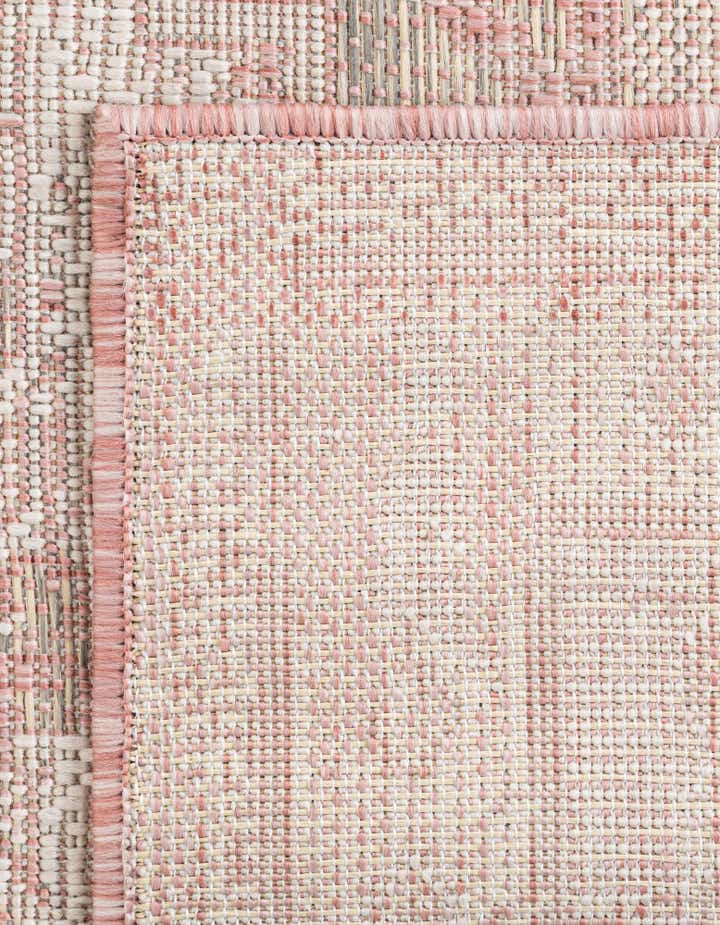 Pink 2' x 6' Traditional Indoor / Outdoor Runner Rug | Rugs.com