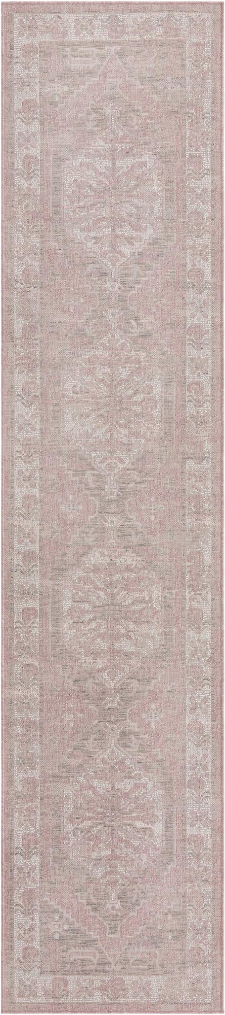  2' 7 x 12'  Washable Traditional Indoor / Outdoor Runner Rug