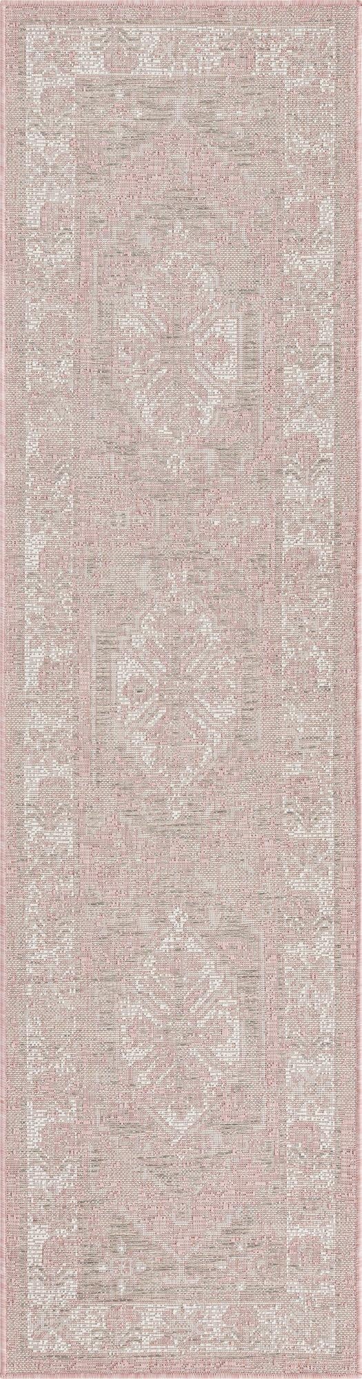  2' x 8'  Washable Traditional Indoor / Outdoor Runner Rug