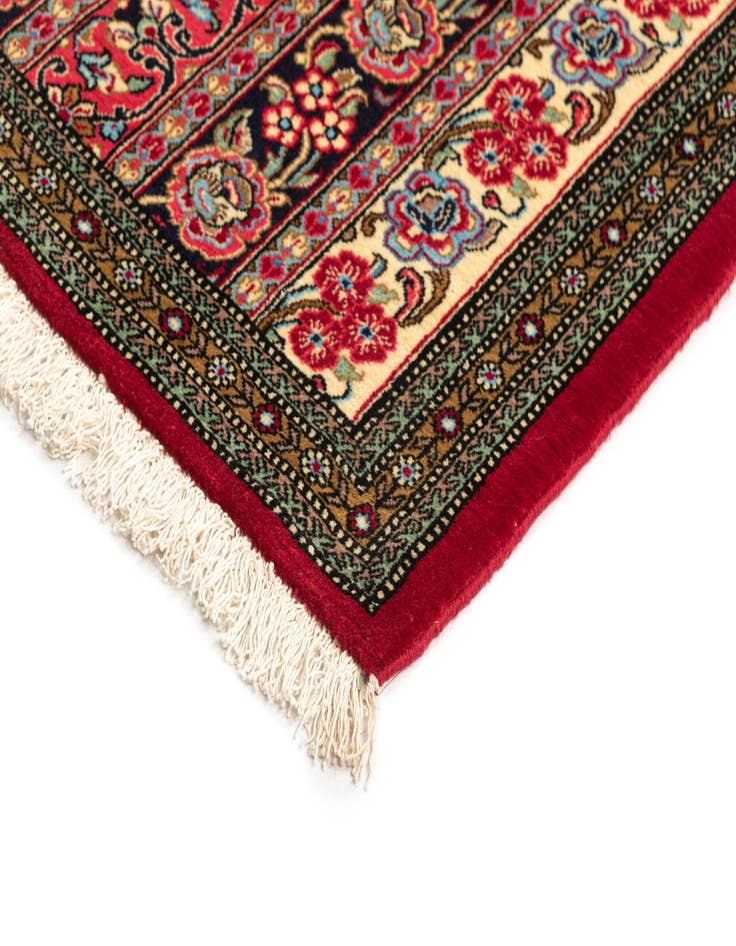 Detail image of  2' 7 x 6' 5  Hand Knotted Qom Persian Runner Rug