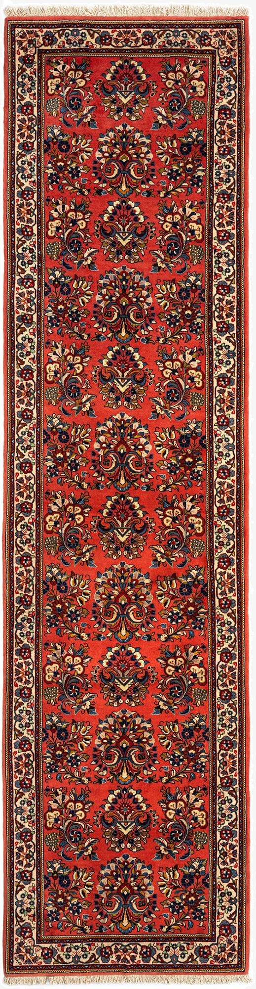  2' 7 x 10' 6 Sarouk Wool Runner Rug