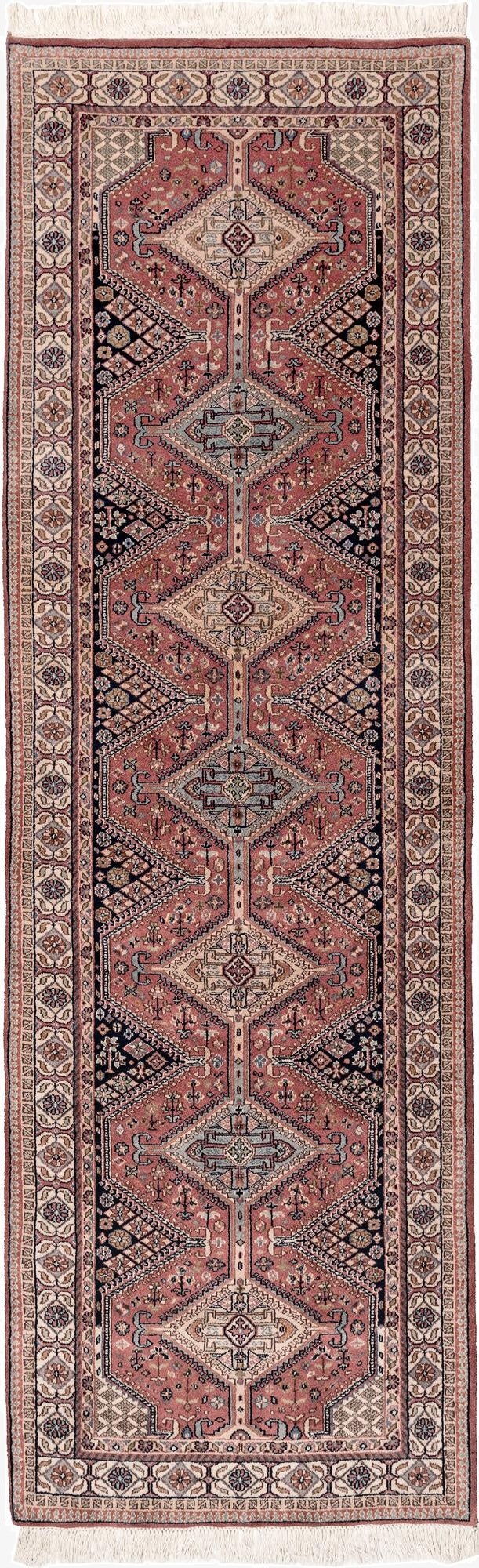  3' x 9' 6  Hand Knotted Shirvan Wool Runner Rug