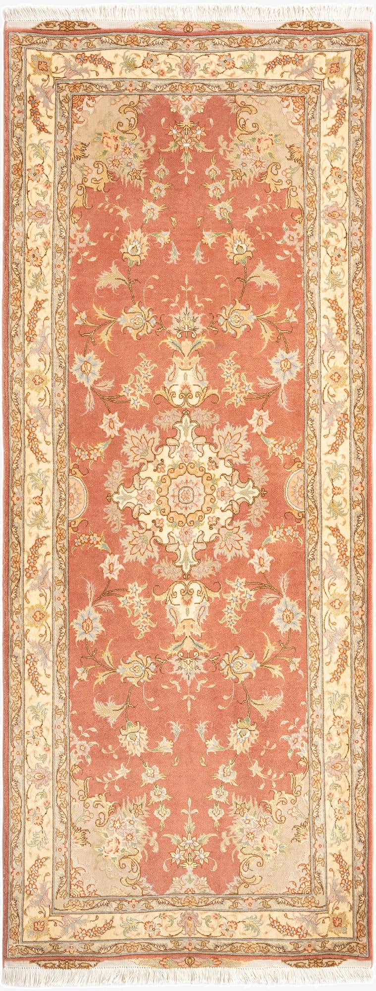  2' 9 x 7' 2 Tabriz Runner Rug