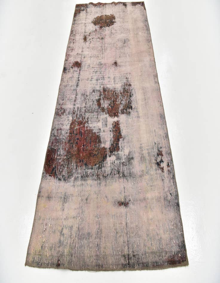 Detail image of  4' 5 x 8' 4  Hand Knotted Ultra Vintage Persian Wool Runner Rug