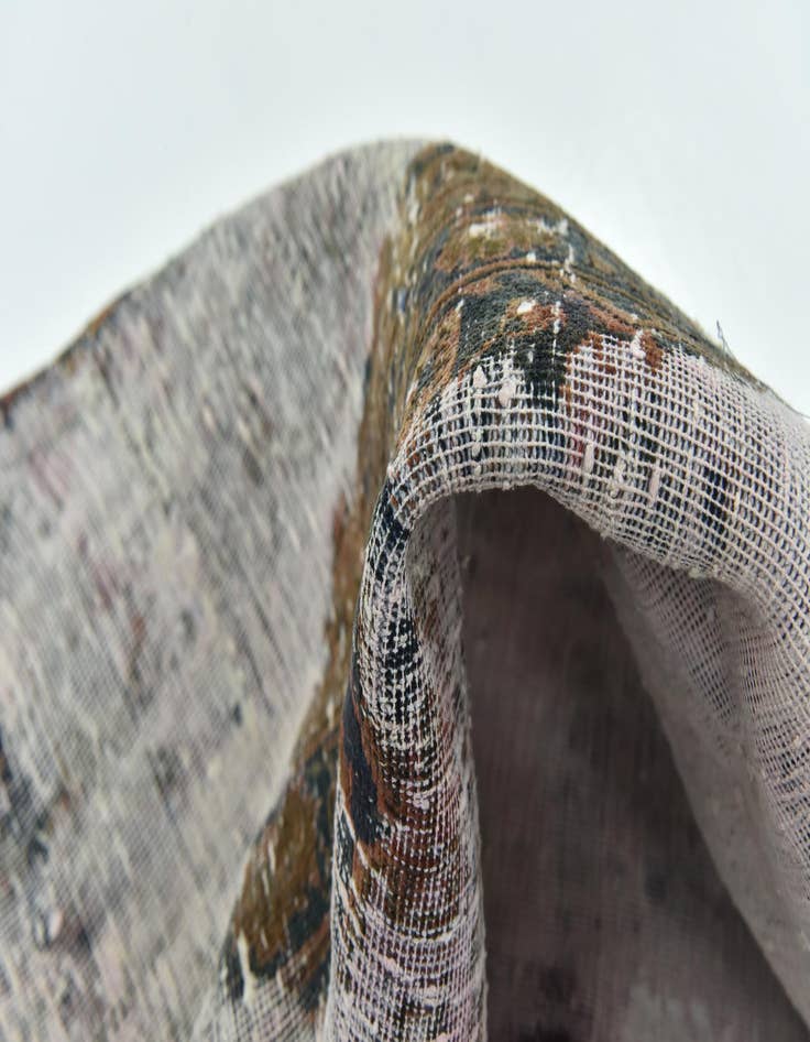 Detail image of  4' 5 x 8' 4  Hand Knotted Ultra Vintage Persian Wool Runner Rug