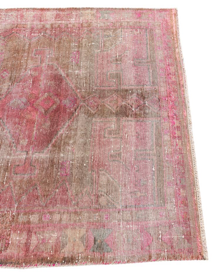Detail image of  4' 9 x 11' 3  Hand Knotted Ultra Vintage Persian Wool Runner Rug
