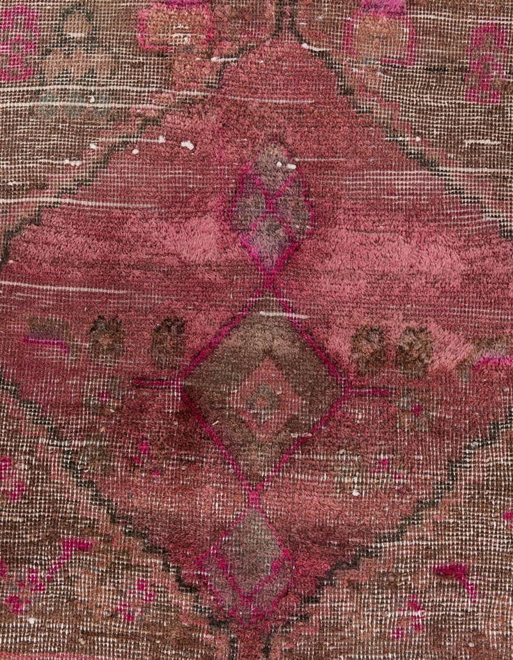 Detail image of  4' 9 x 11' 3  Hand Knotted Ultra Vintage Persian Wool Runner Rug