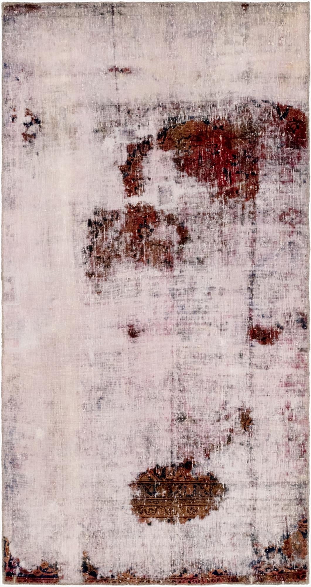  4' 5 x 8' 4  Hand Knotted Ultra Vintage Persian Wool Runner Rug