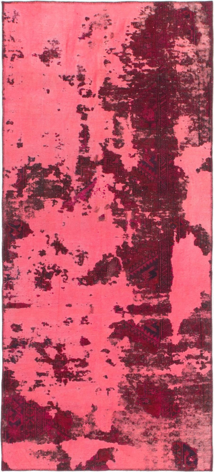  3' 8 x 8' 2  Hand Knotted Ultra Vintage Persian Wool Runner Rug