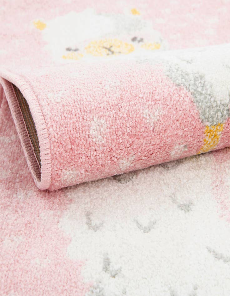 Detail image of  2' 2 x 4' Llama Whimsy Kids Runner Rug