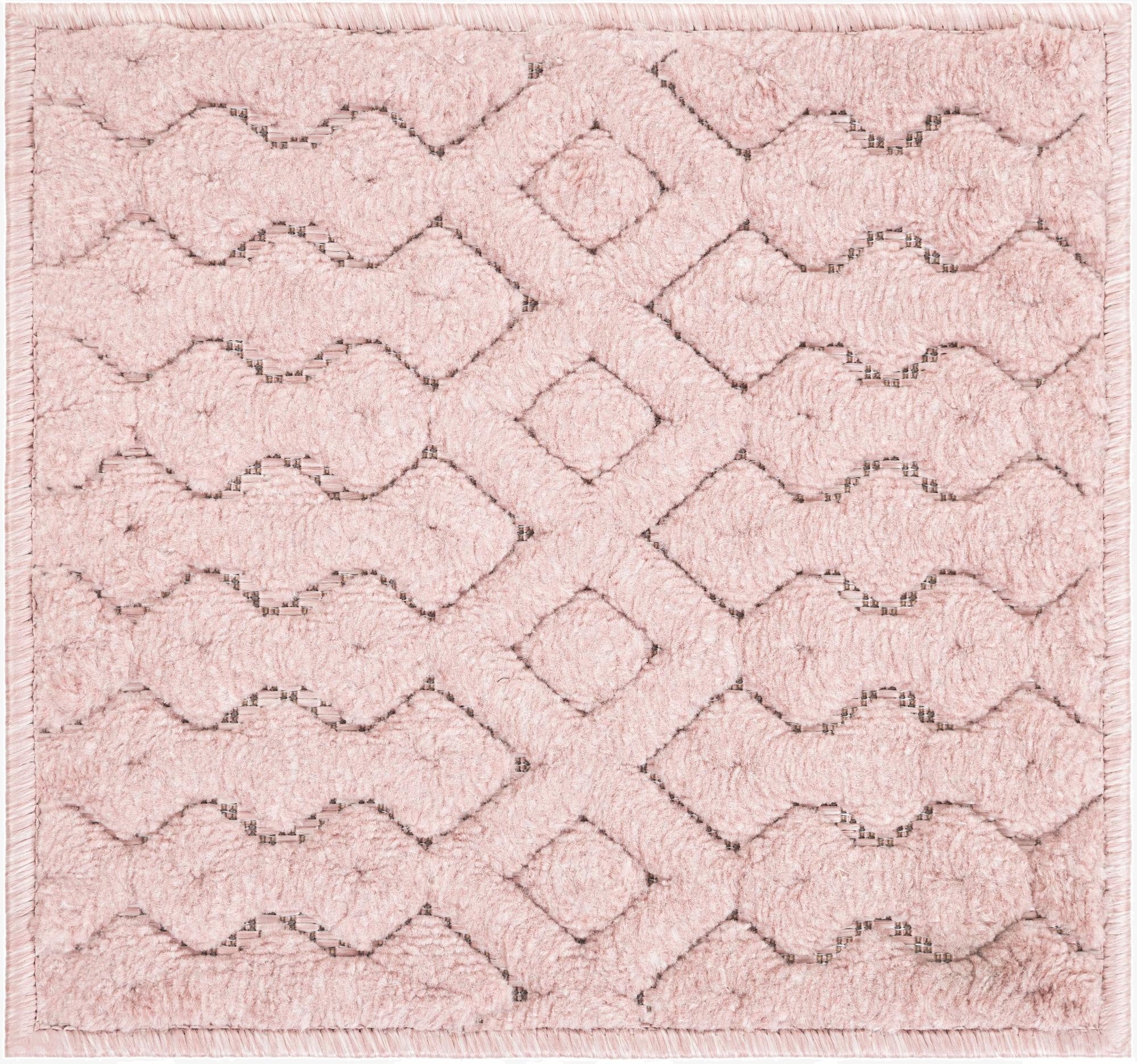  1' 4 x 1' 4  Washable Trellis Textured Indoor / Outdoor Sample Rug