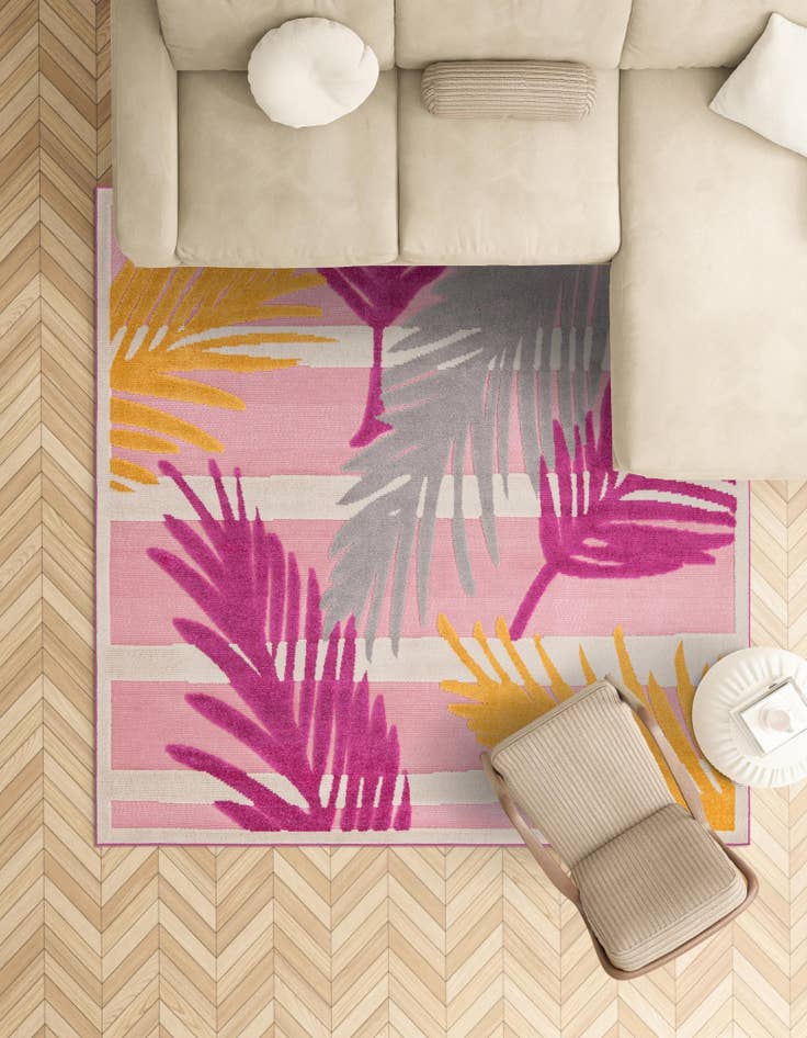 Detail image of  7' 10 x 7' 10  Washable Aruba Indoor / Outdoor Square Rug