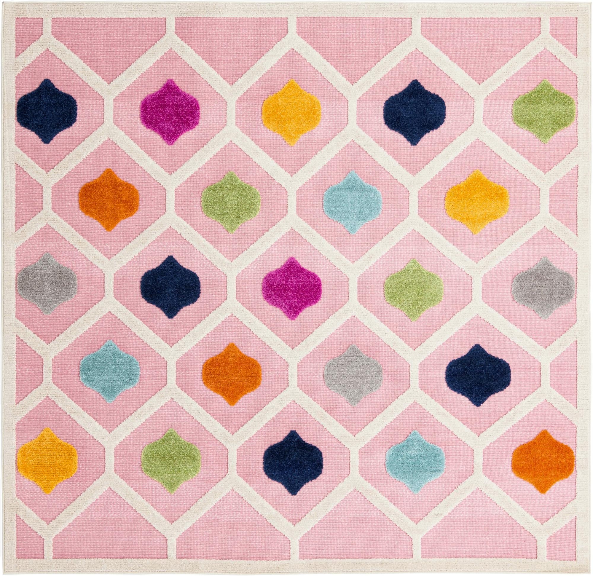  7' 10 x 7' 10  Washable Aruba Indoor / Outdoor Square Rug