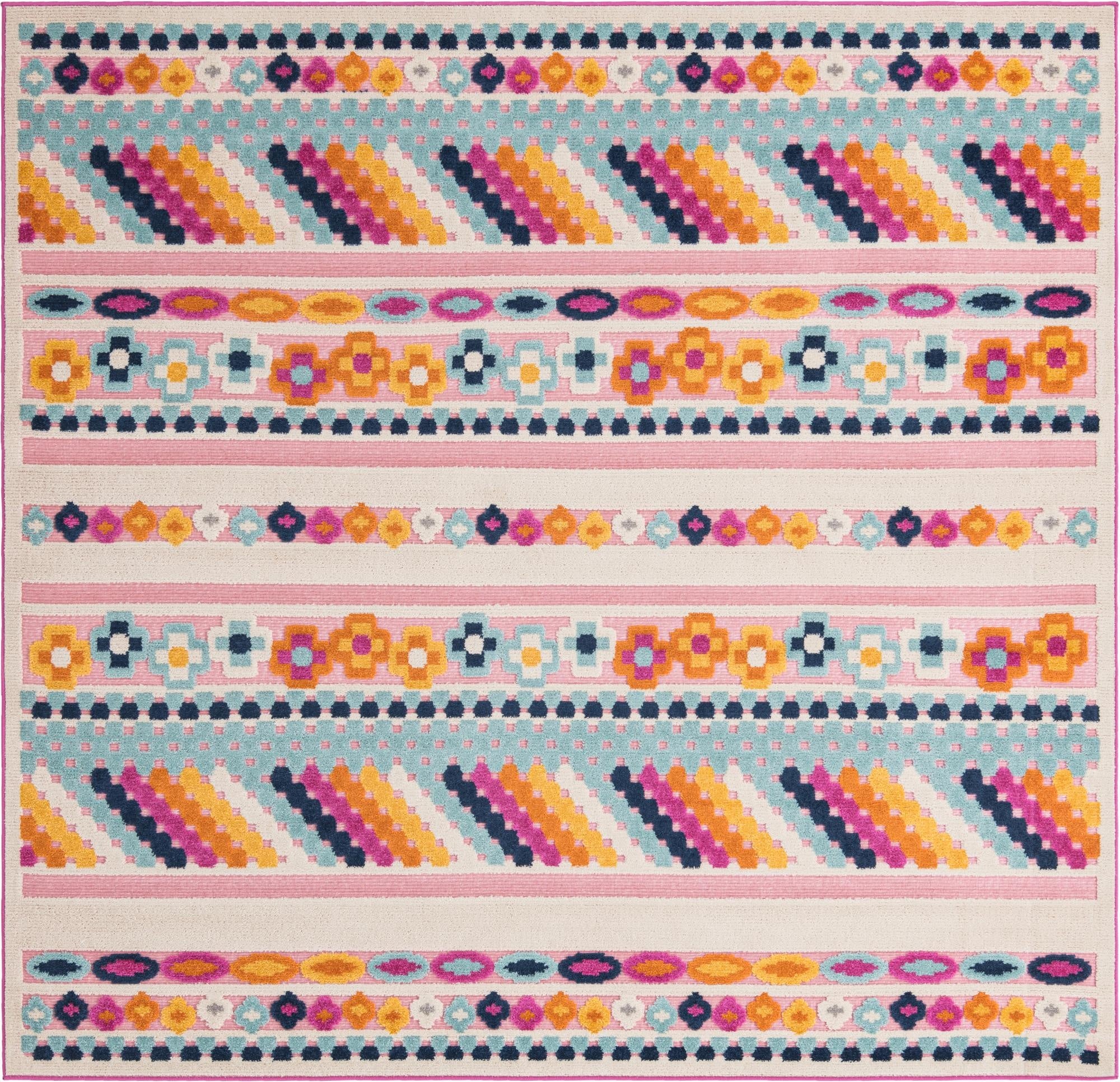  7' 10 x 7' 10  Washable Aruba Indoor / Outdoor Square Rug