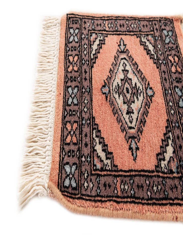 Detail image of  1' x 1' 1  Hand Knotted Bokhara Wool Square Rug