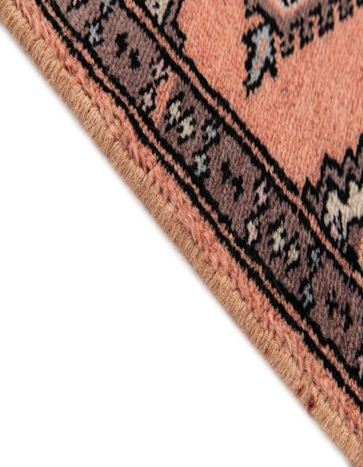 Detail image of  1' x 1' 1  Hand Knotted Bokhara Wool Square Rug