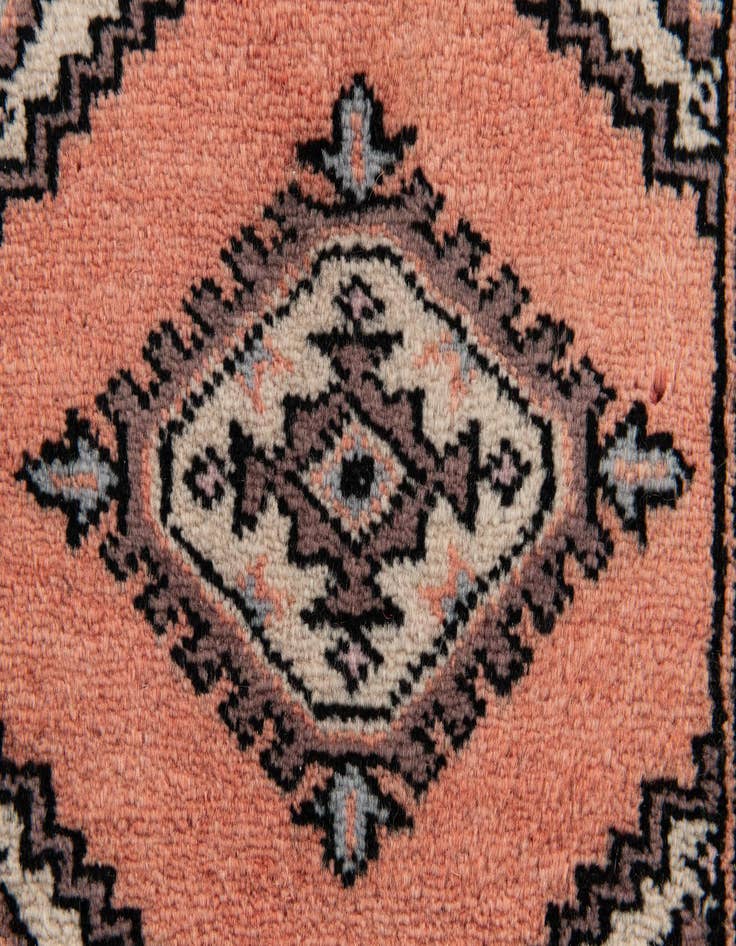 Detail image of  1' x 1' 1  Hand Knotted Bokhara Wool Square Rug