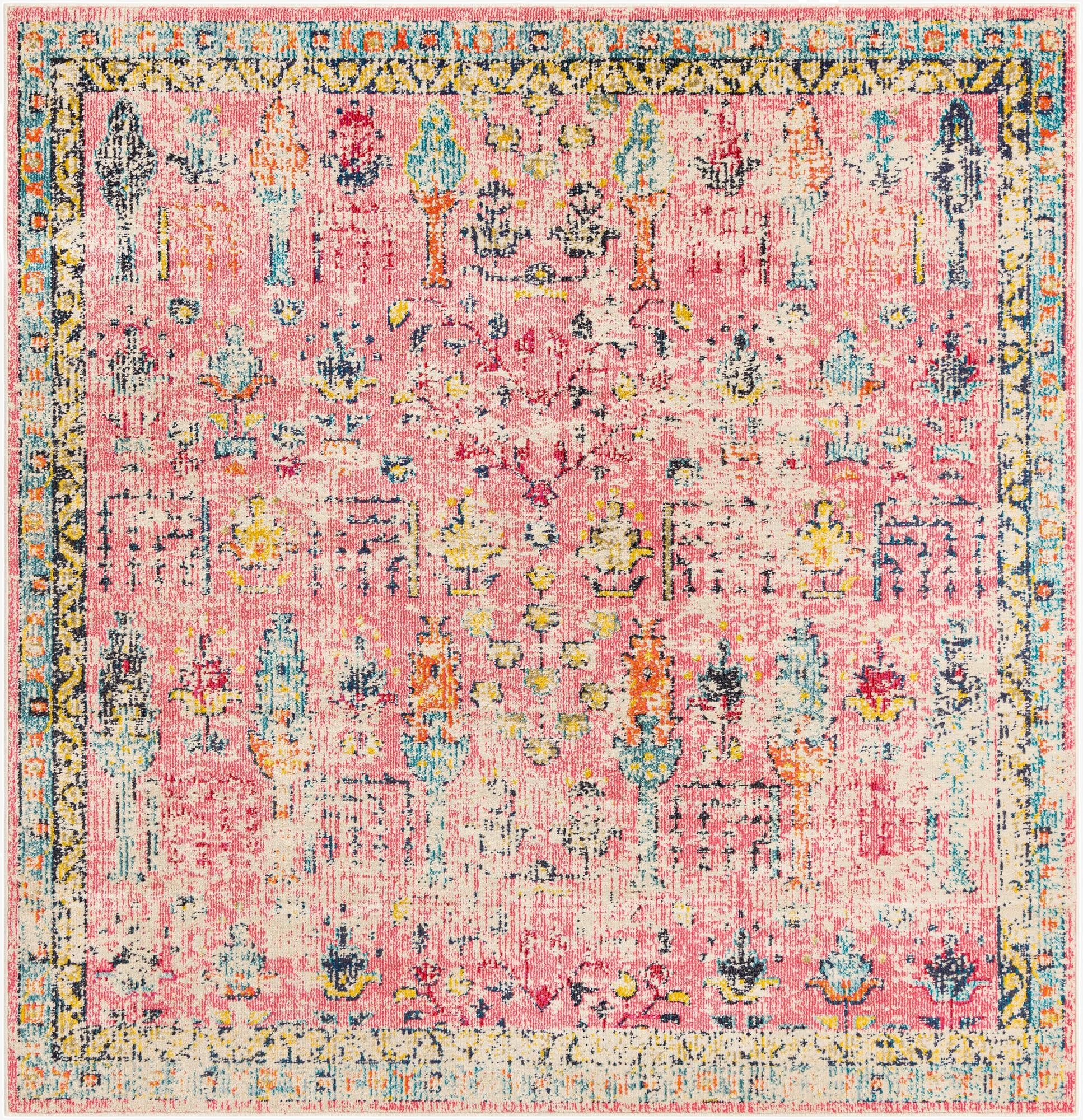  7' 10 x 7' 10  Washable El Paso Square Rug