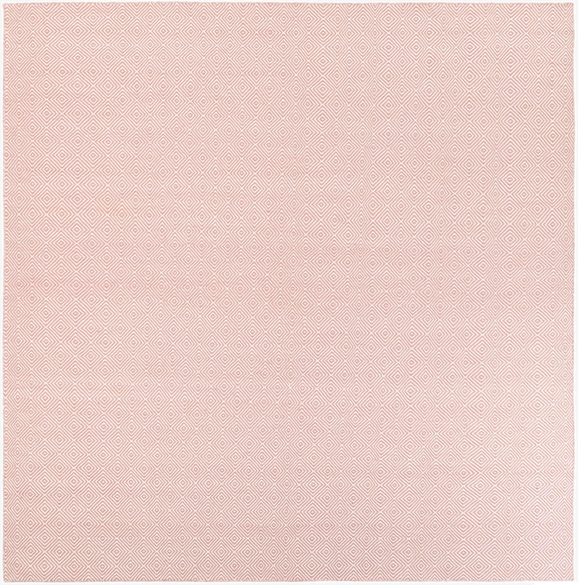  10' x 10'  Hand Woven Geo Trellis Flatweave Square Rug