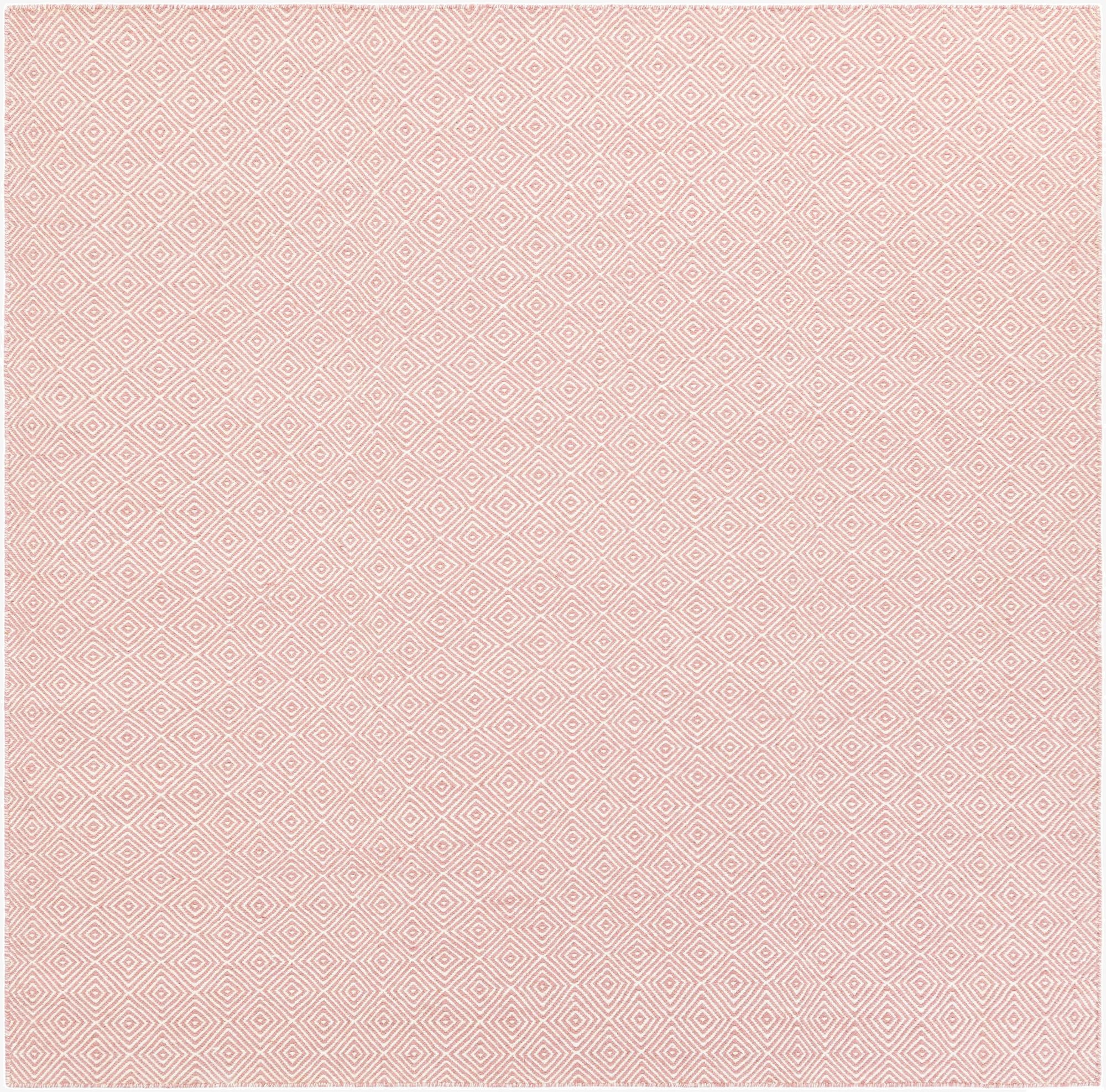  7' 10 x 7' 10  Hand Woven Geo Trellis Flatweave Square Rug