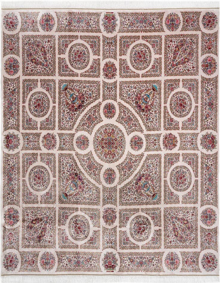 Detail image of  8' 2 x 8' 2 Ghom Design Square Rug