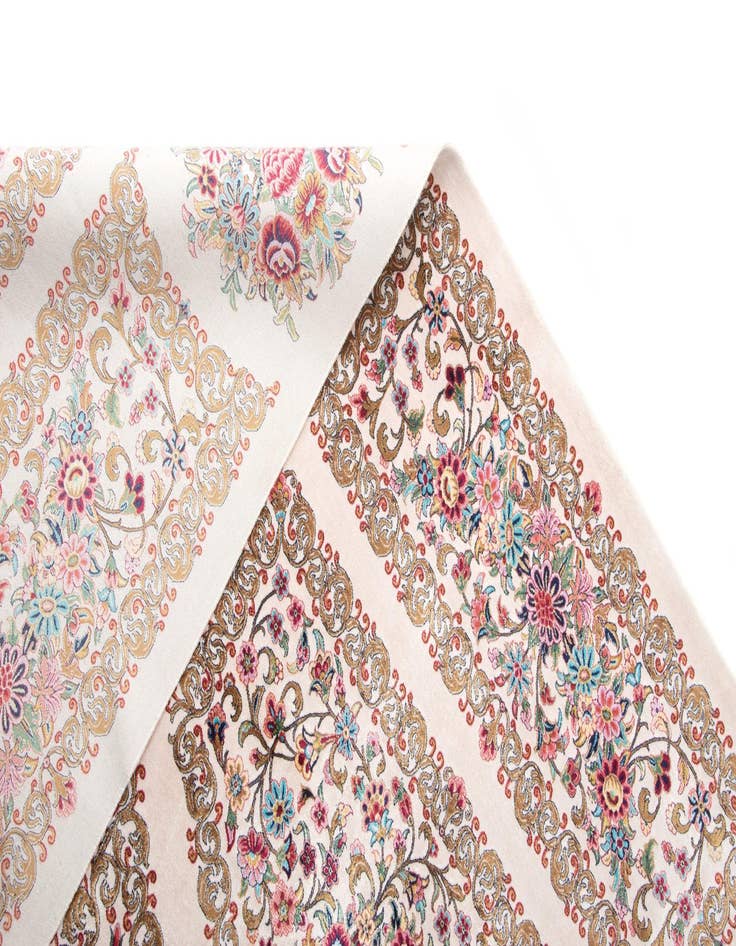 Detail image of  6' 7 x 6' 7 Ghom Design Square Rug