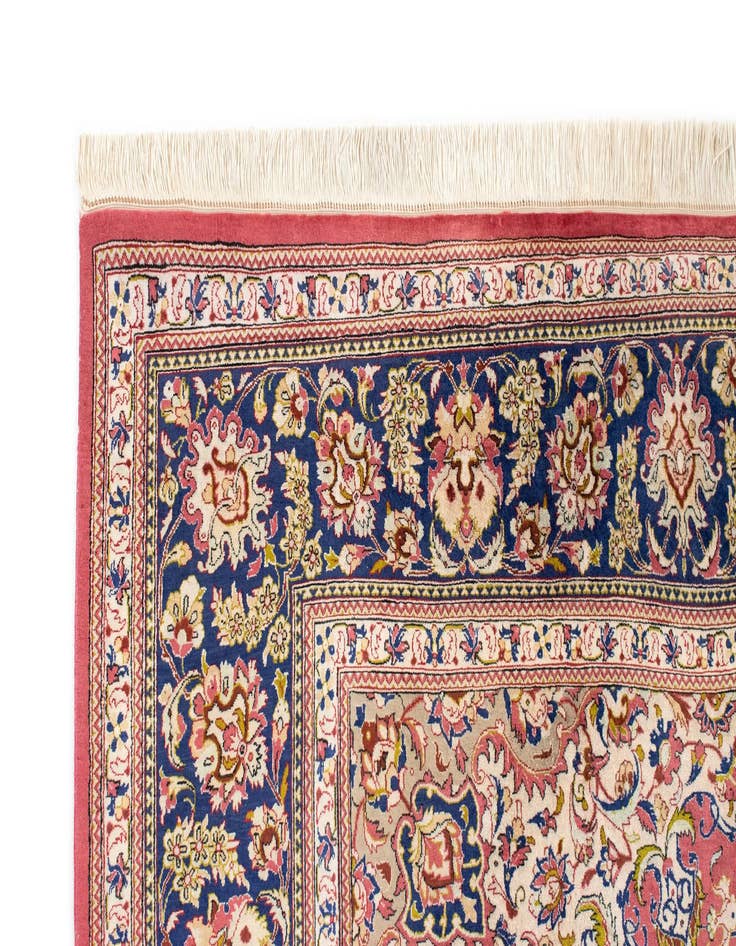 Detail image of  6' 7 x 6' 7 Ghom Silk Square Rug