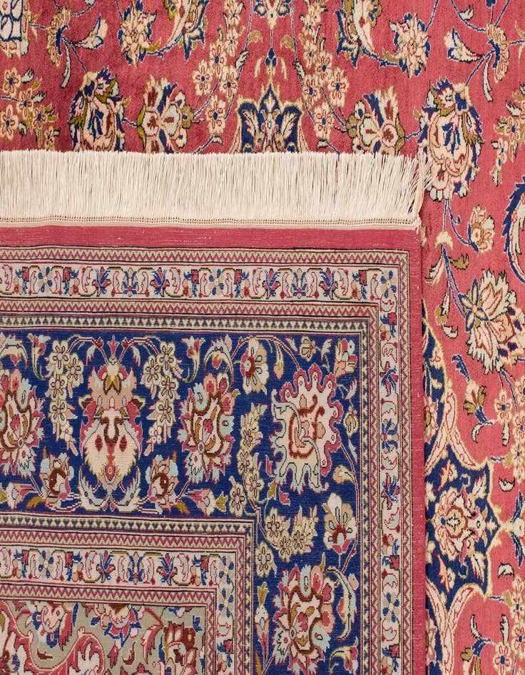 Detail image of  6' 7 x 6' 7 Ghom Silk Square Rug