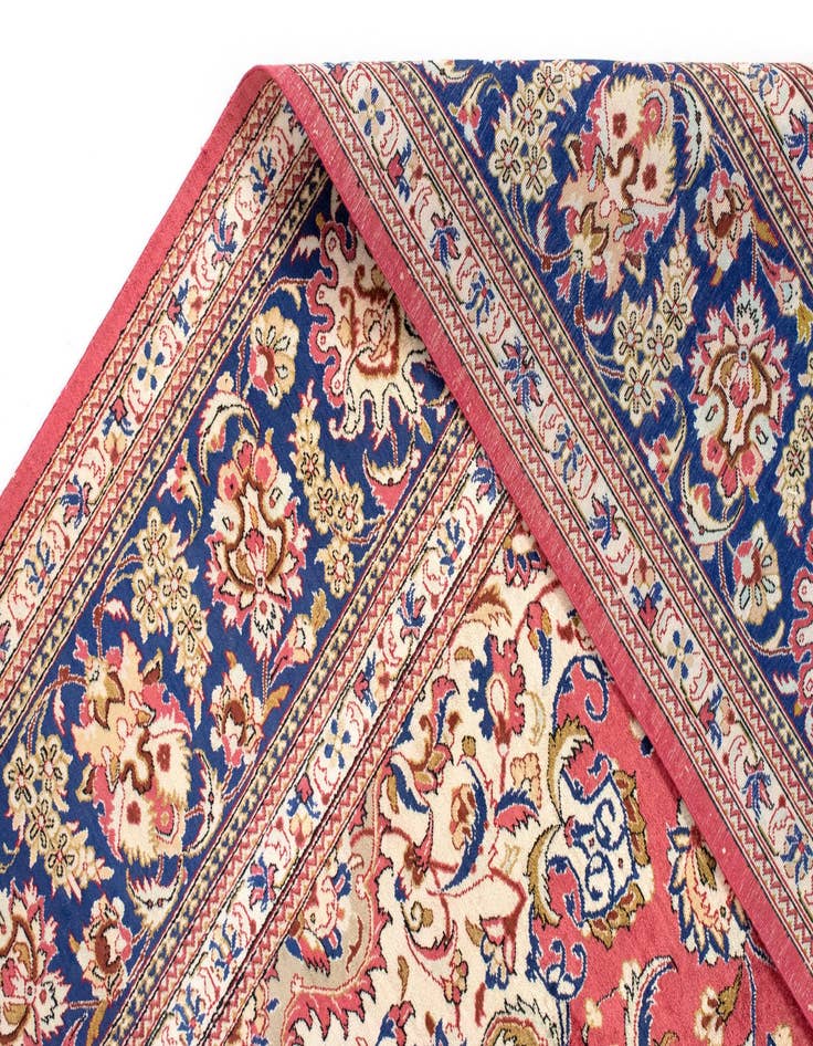 Detail image of  6' 7 x 6' 7 Ghom Silk Square Rug