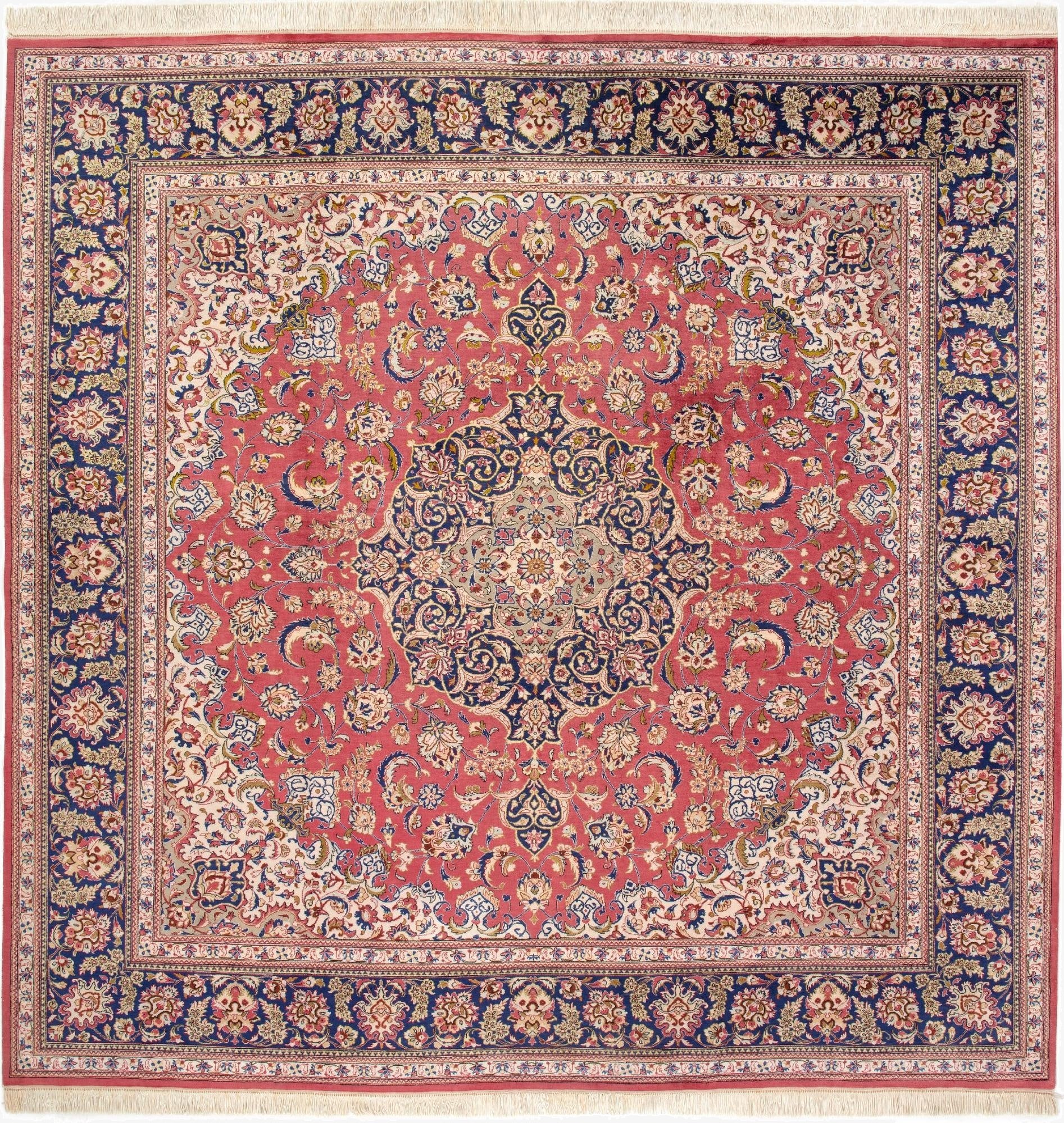  6' 7 x 6' 7 Ghom Silk Square Rug