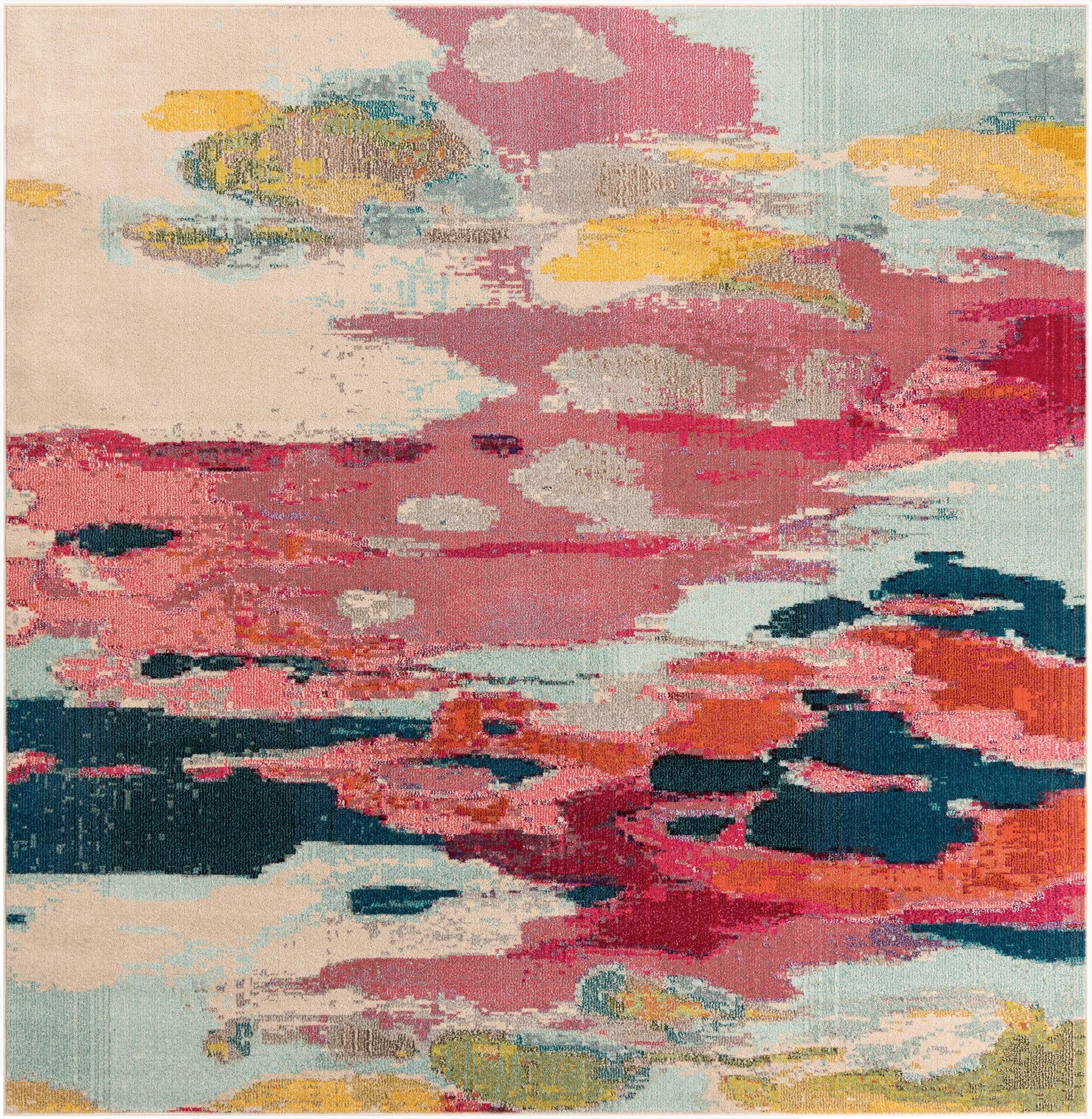  7' 10 x 7' 10  Washable Hyacinth Square Rug