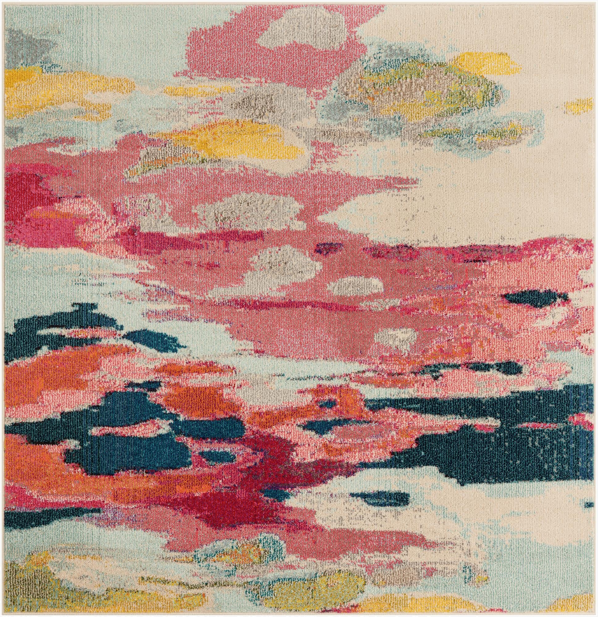  5' 3 x 5' 3  Washable Hyacinth Square Rug